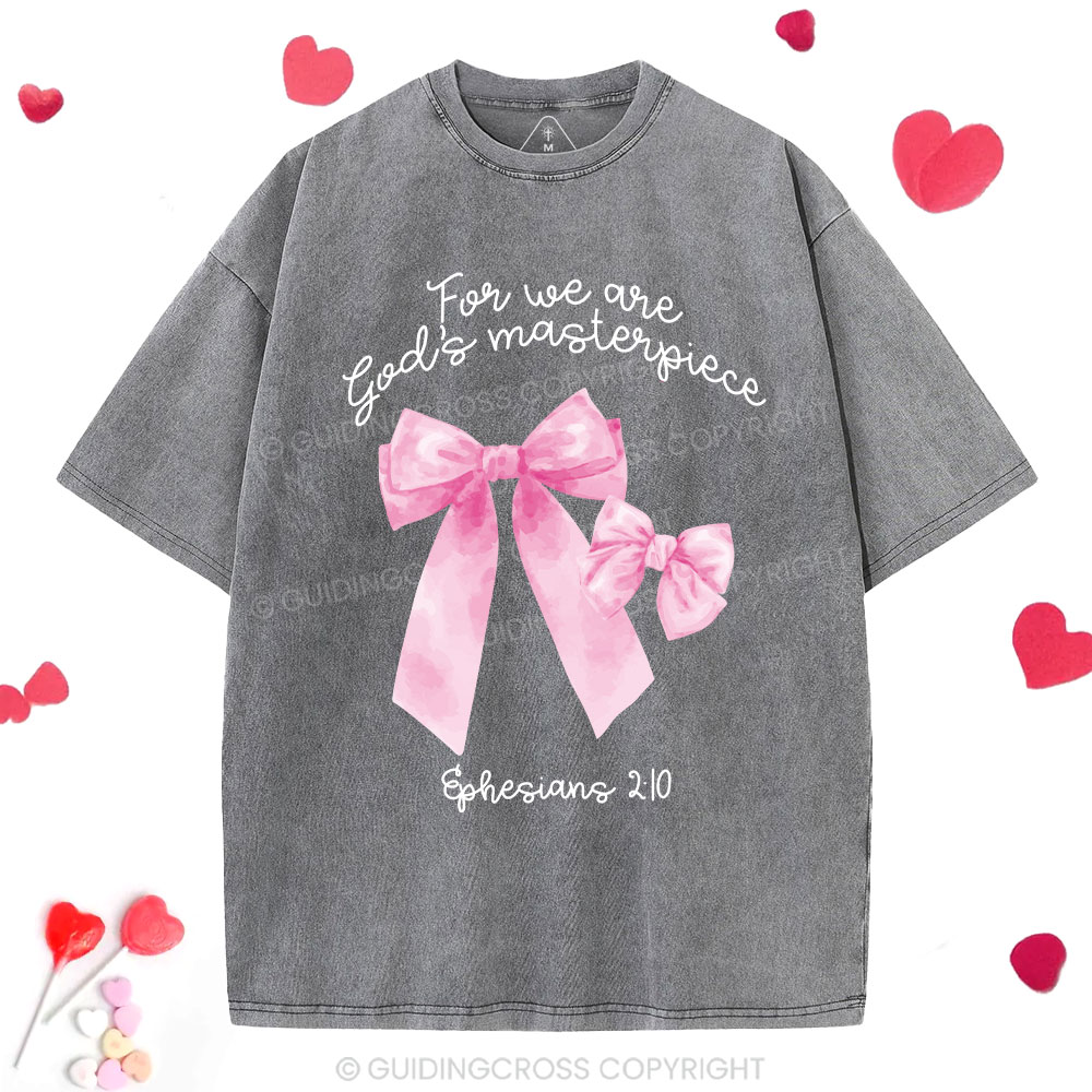 We Are God's Masterpiece Christian Washed T-Shirt
