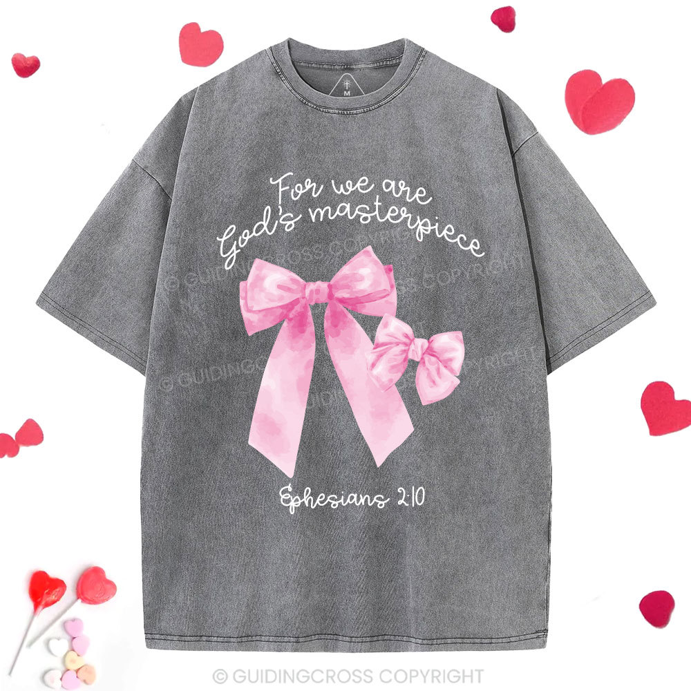We Are God's Masterpiece Christian Washed T-Shirt