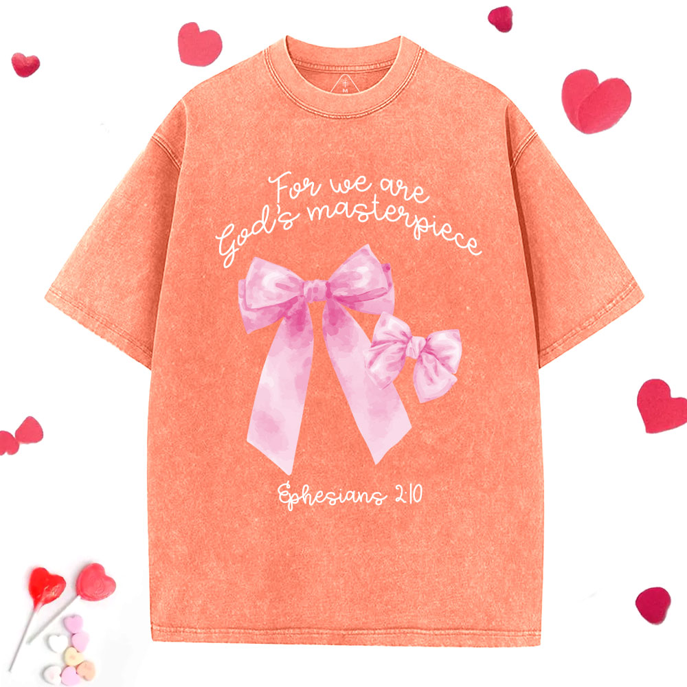 We Are God's Masterpiece Christian Washed T-Shirt
