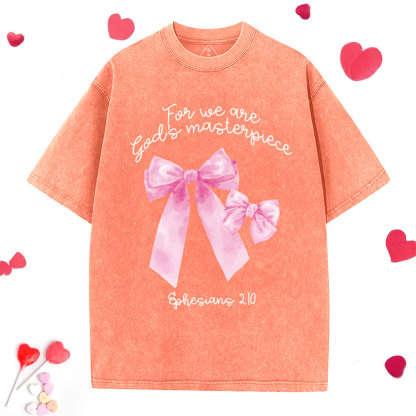 We Are God's Masterpiece Christian Washed T-Shirt