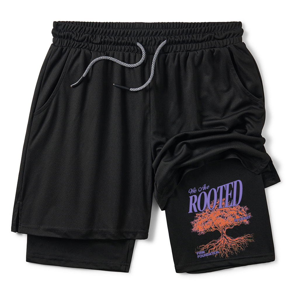 We Are Rooted In Christ Christian Performance Shorts
