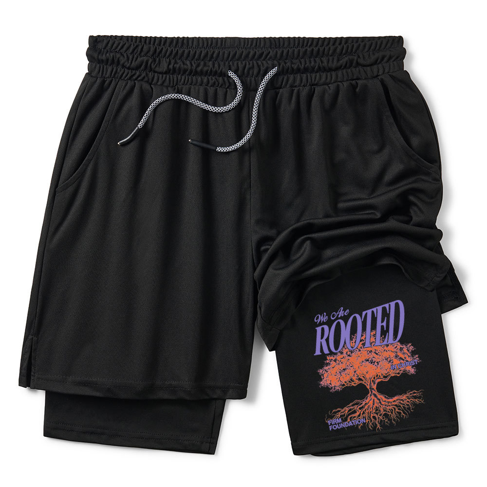 We Are Rooted In Christ Christian Performance Shorts