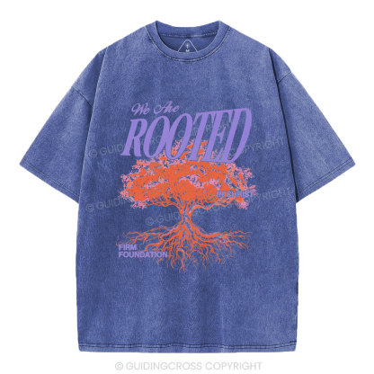 We Are Rooted In Christ Christian Washed T-Shirt
