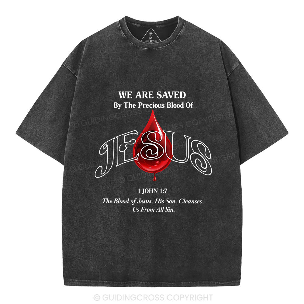 We Are Saved Christian Washed T-Shirt