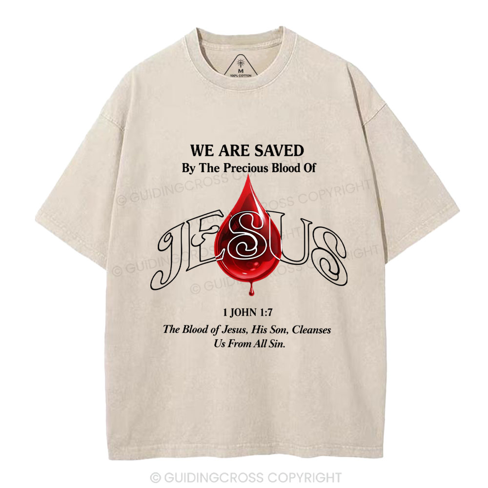 We Are Saved Christian Washed T-Shirt
