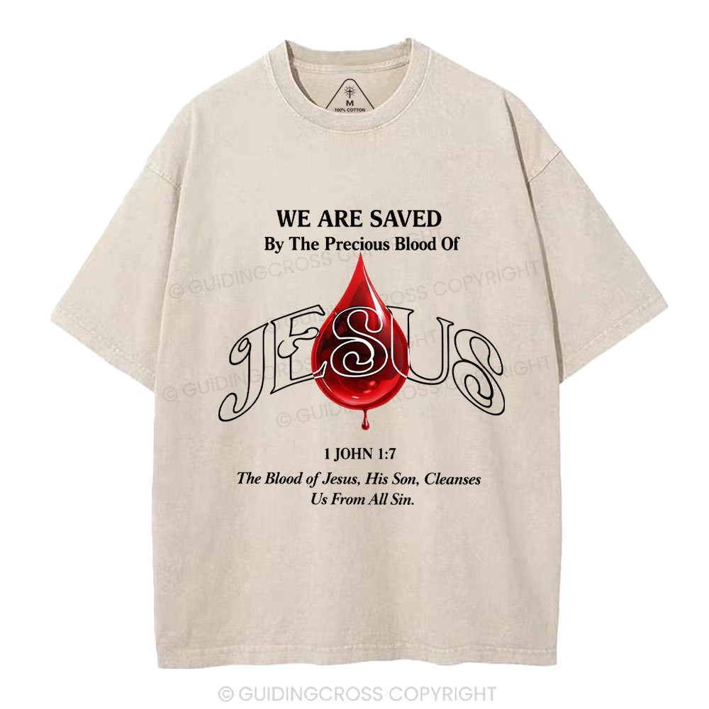 We Are Saved Christian Washed T-Shirt