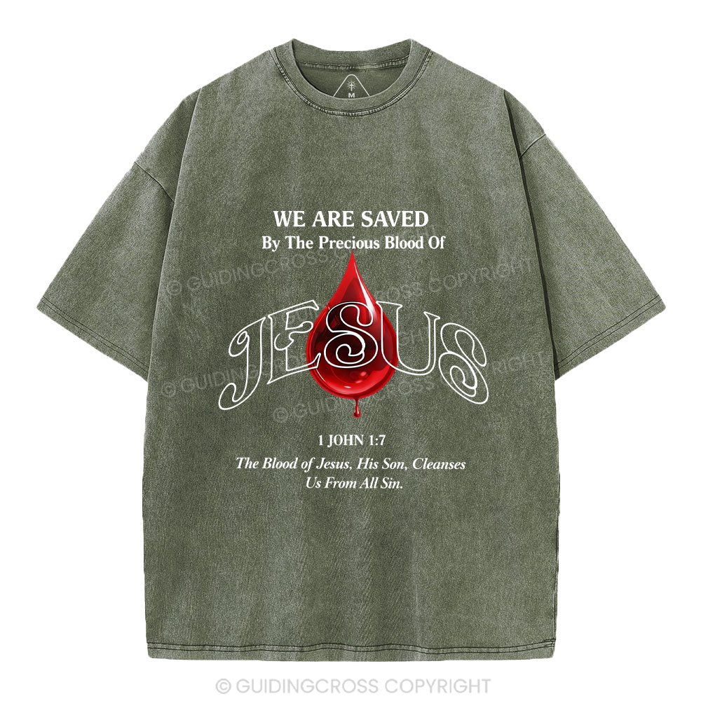 We Are Saved Christian Washed T-Shirt
