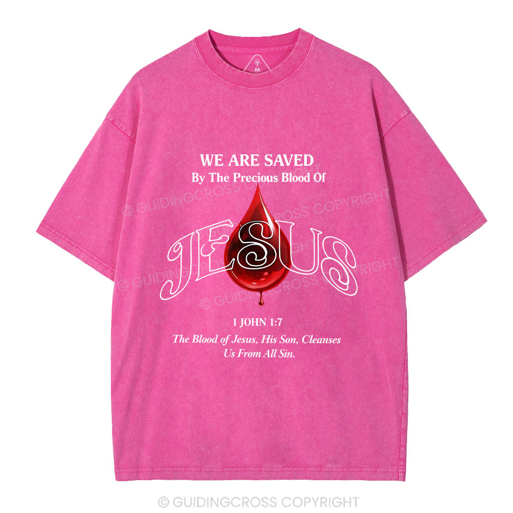 We Are Saved Christian Washed T-Shirt