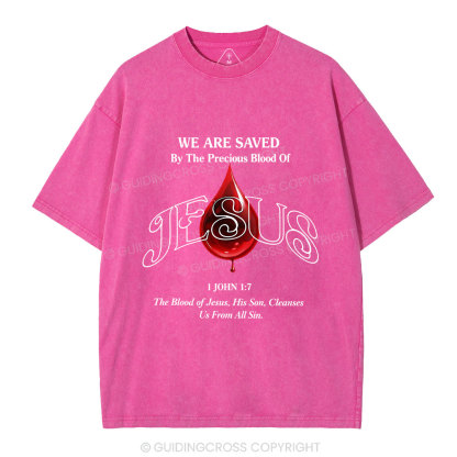 We Are Saved Christian Washed T-Shirt
