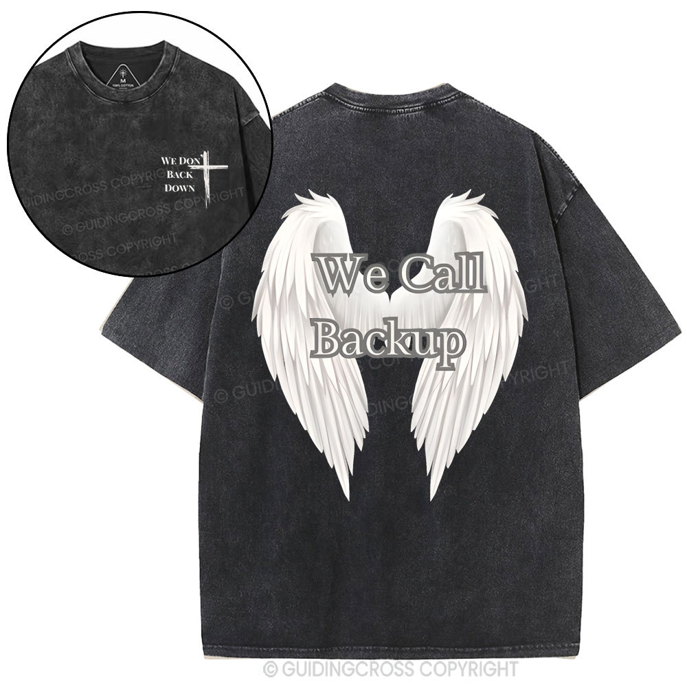 We Call Back Up Christian Washed T-Shirt