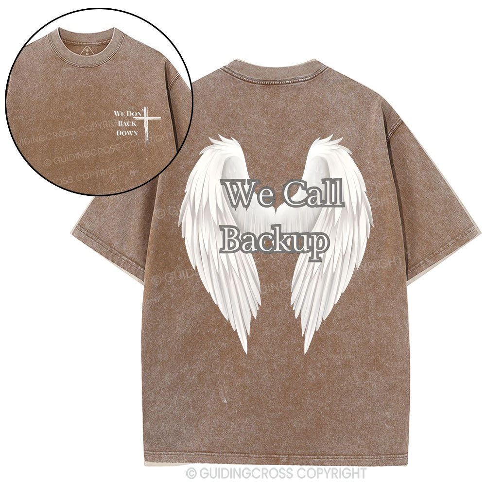 We Call Back Up Christian Washed T-Shirt