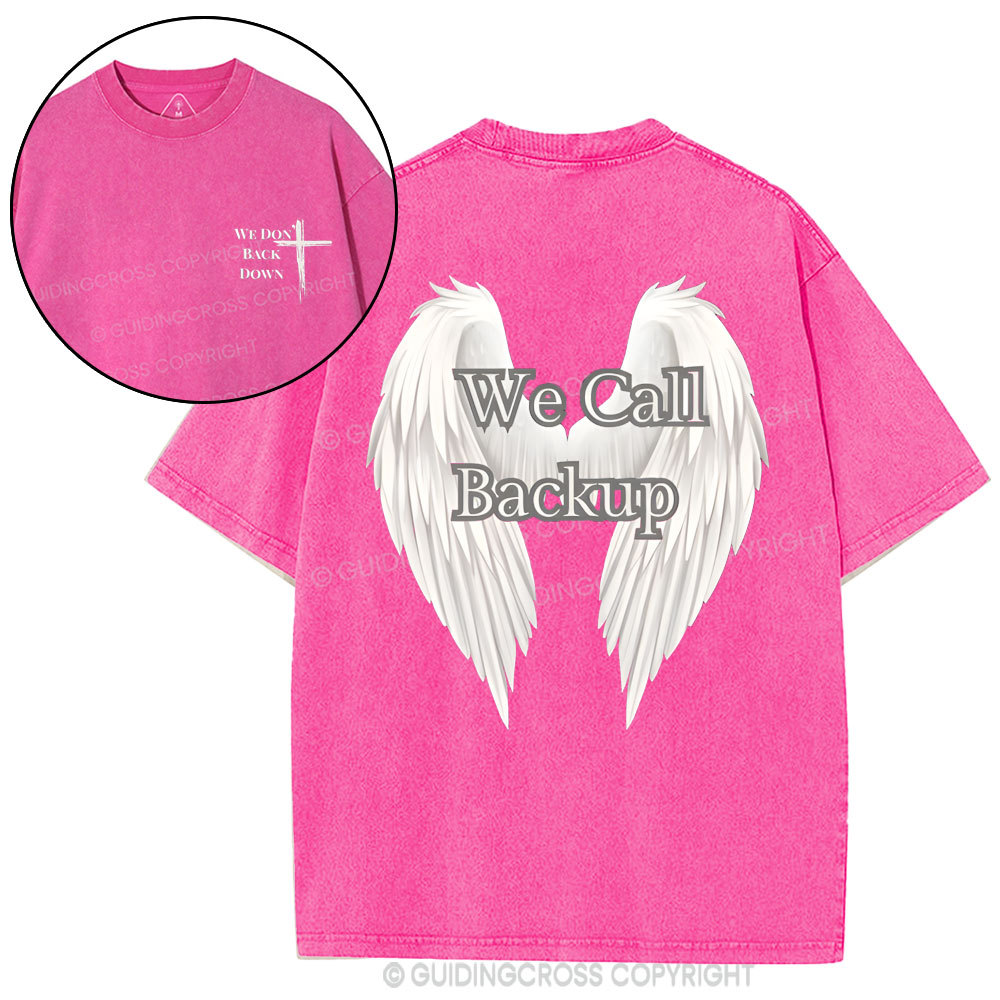 We Call Back Up Christian Washed T-Shirt