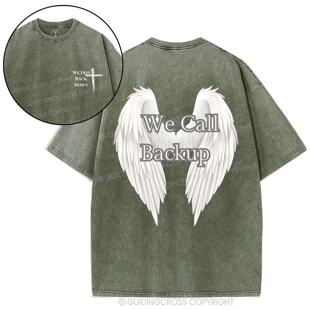 We Call Back Up Christian Washed T-Shirt