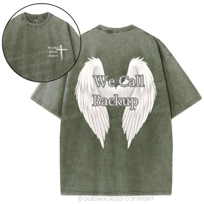 We Call Back Up Christian Washed T-Shirt