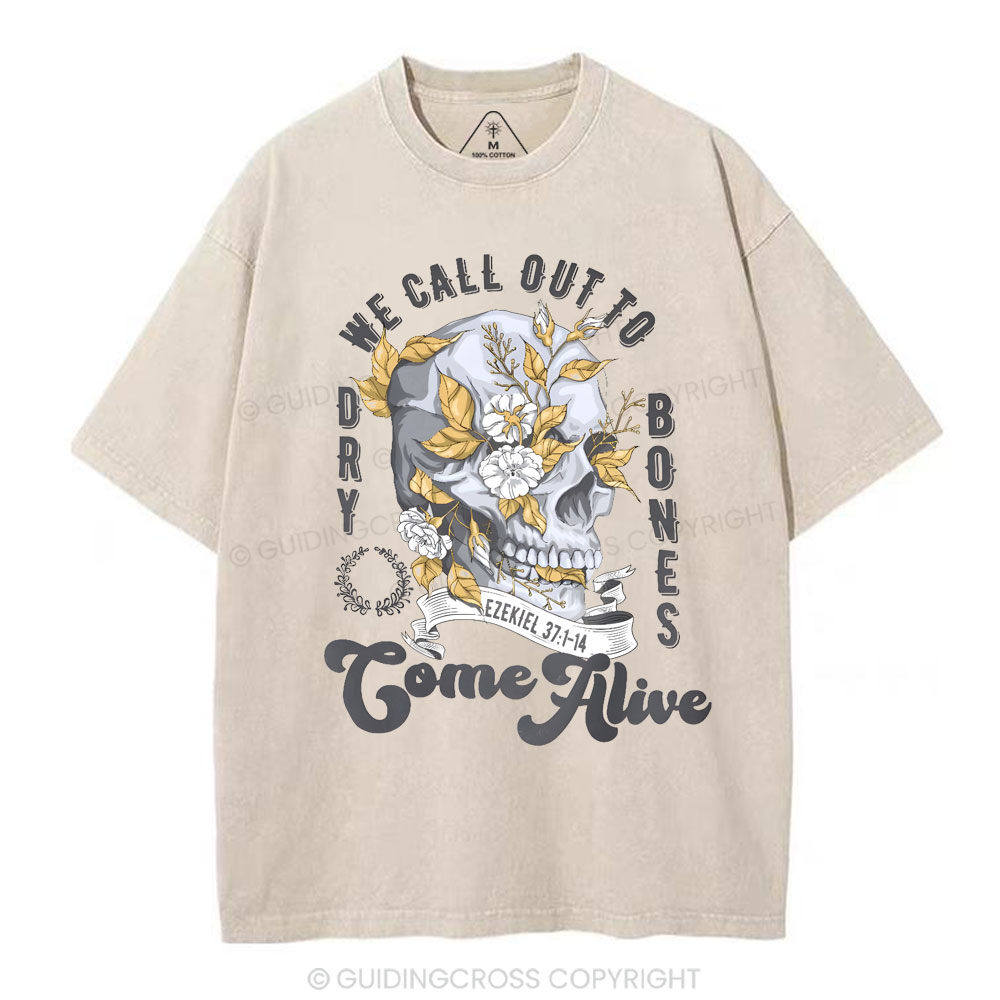 We Call Out To Dry Bones Come Alive Chirstian Washed T-Shirt