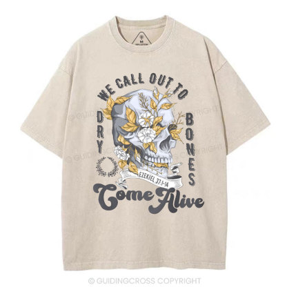 We Call Out To Dry Bones Come Alive Chirstian Washed T-Shirt