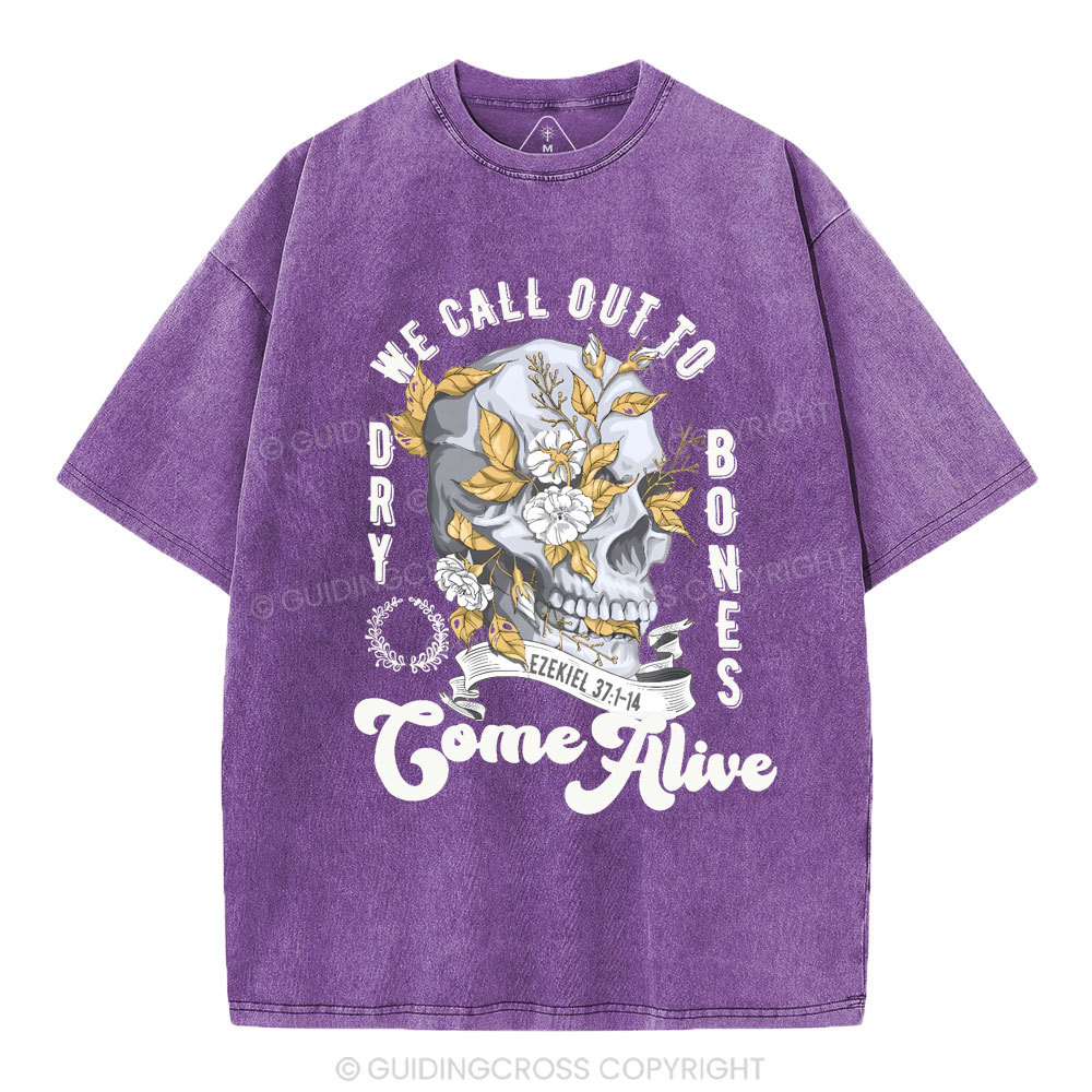 We Call Out To Dry Bones Come Alive Chirstian Washed T-Shirt