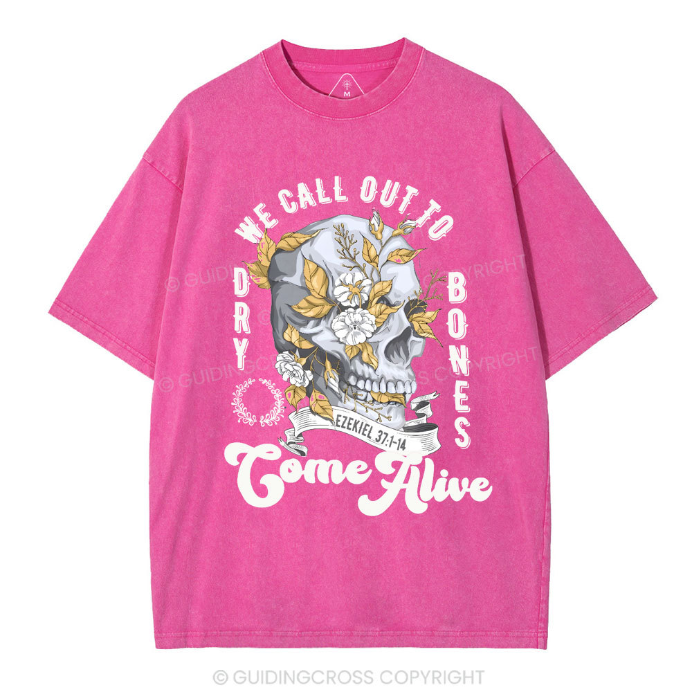 We Call Out To Dry Bones Come Alive Chirstian Washed T-Shirt