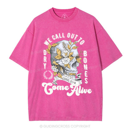 We Call Out To Dry Bones Come Alive Chirstian Washed T-Shirt