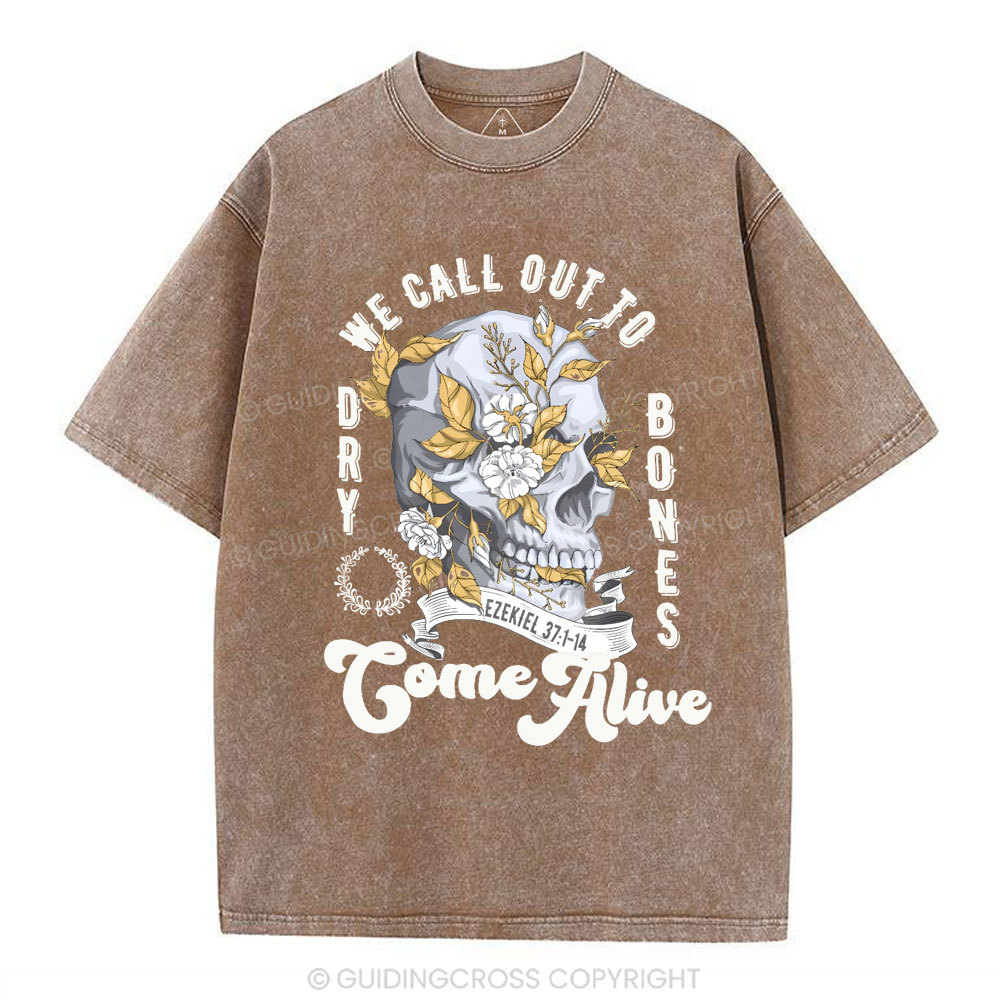 We Call Out To Dry Bones Come Alive Chirstian Washed T-Shirt
