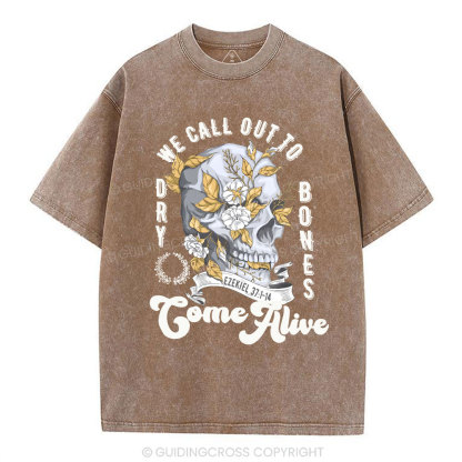 We Call Out To Dry Bones Come Alive Chirstian Washed T-Shirt