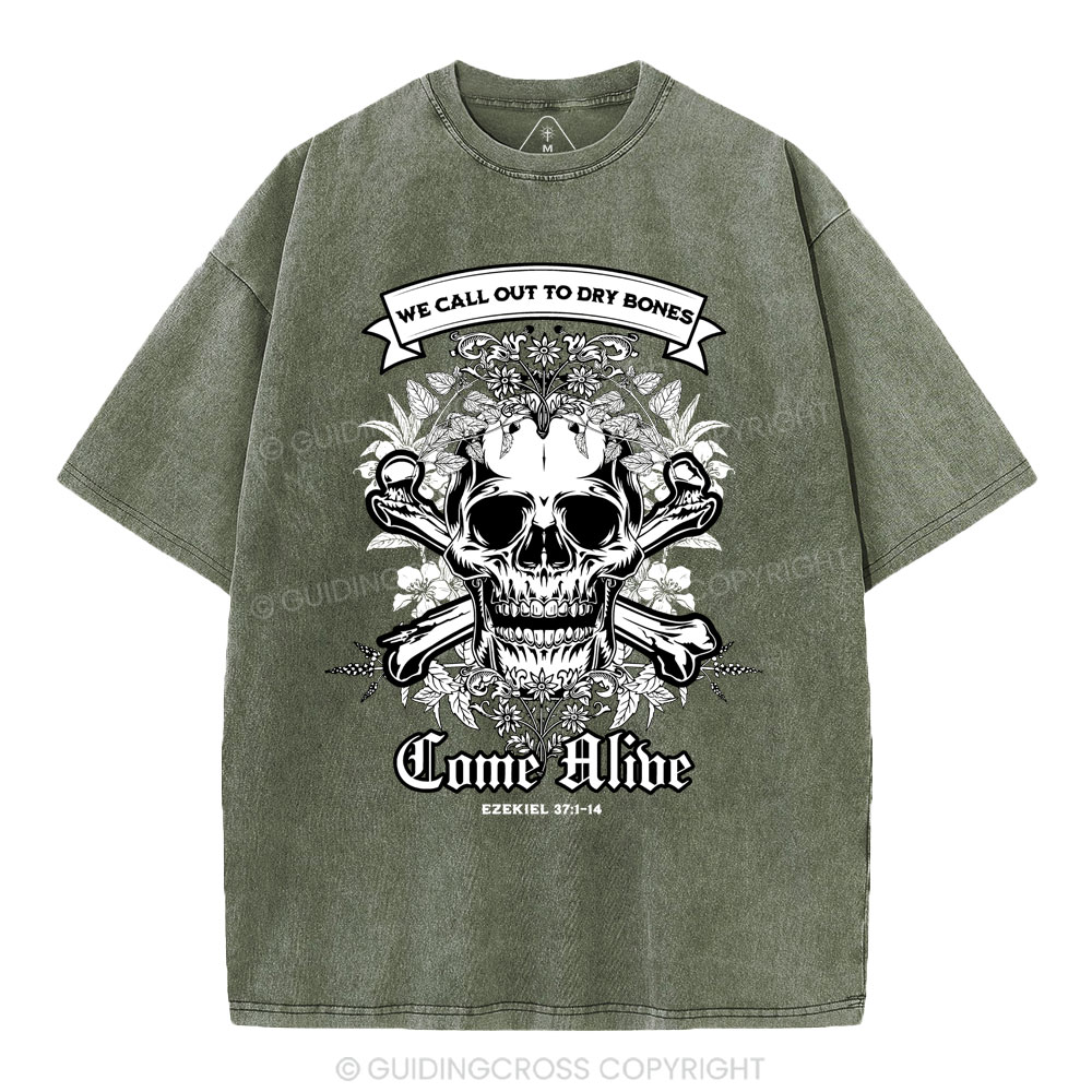 We Call Out To Dry Bones Come Alive Christian Washed T-Shirt