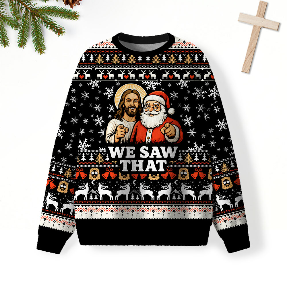We Saw That Christian Lightweight Sweater