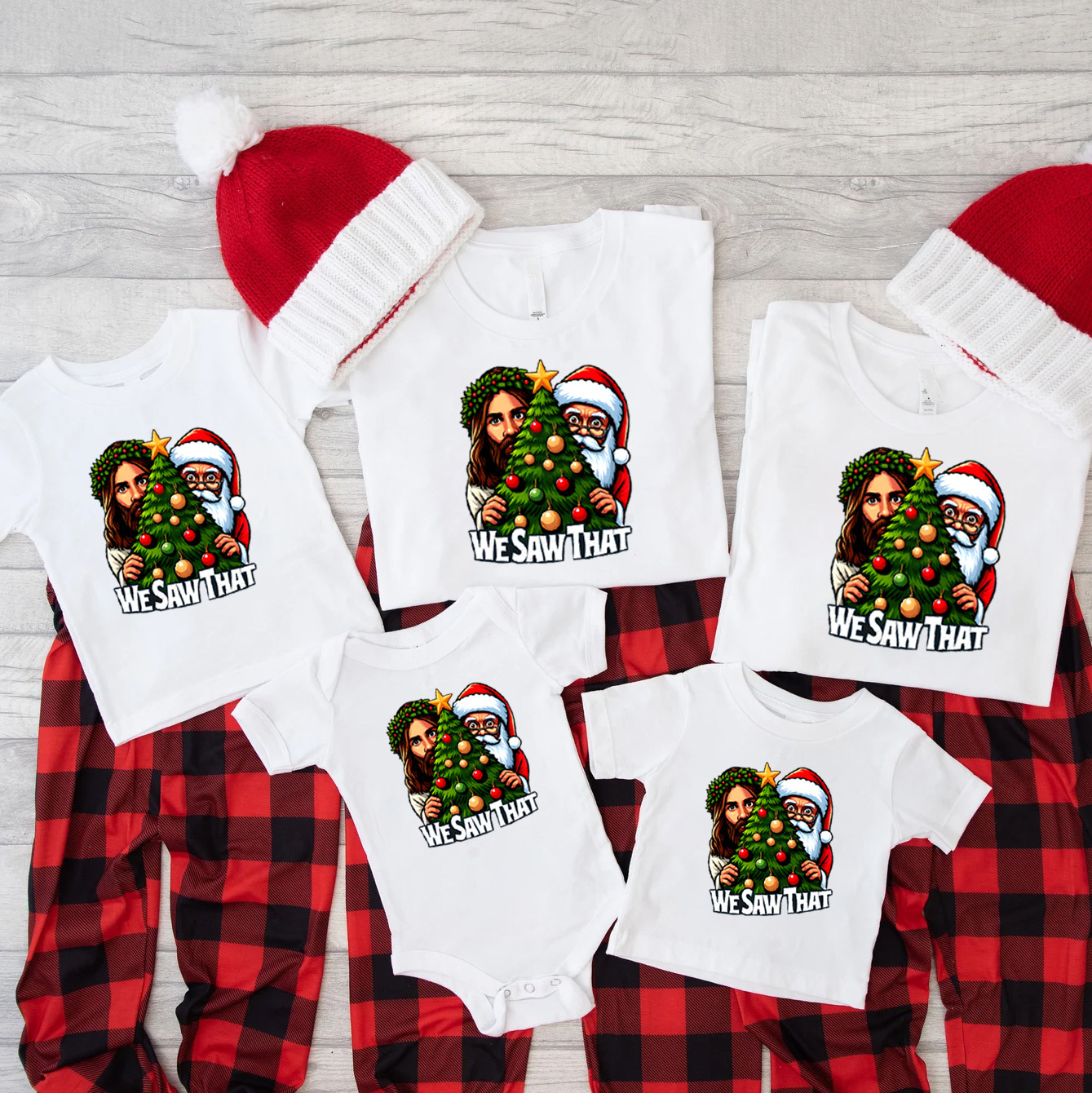 We Saw That Christmas Family Matching Shirts