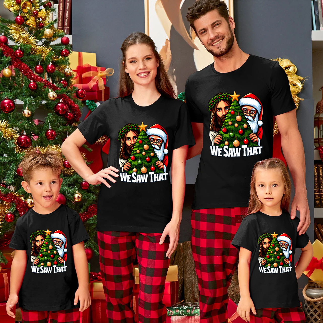 We Saw That Christmas Family Matching Shirts