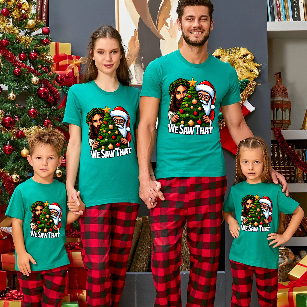 We Saw That Christmas Family Matching Shirts