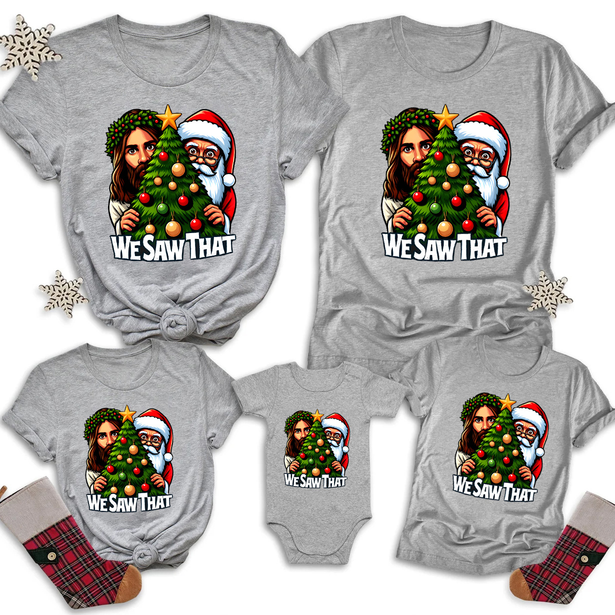 We Saw That Christmas Family Matching Shirts