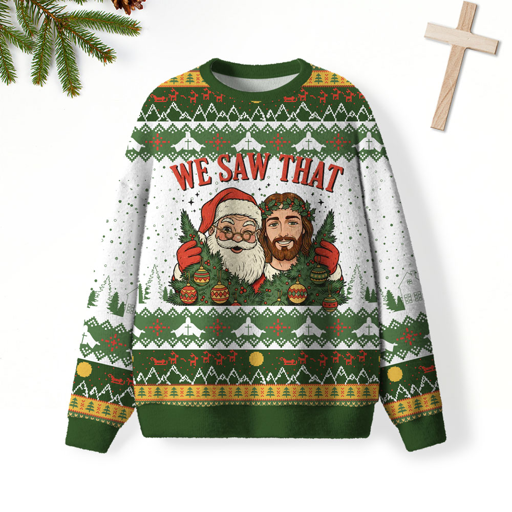 We Saw That Furry Christian Lightweight Sweater