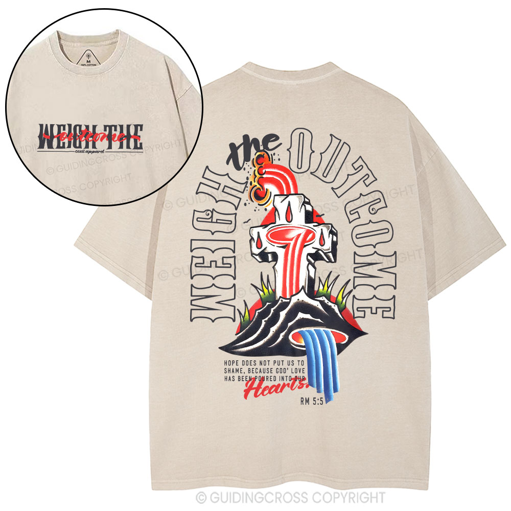 Weigh The Outcome Christian Washed T-Shirt