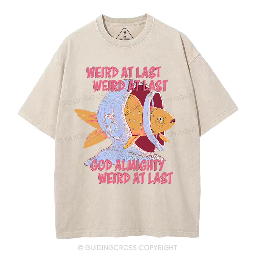 Weird At Last God Almighty Weird At Last Shirt Christian Washed T-Shirt