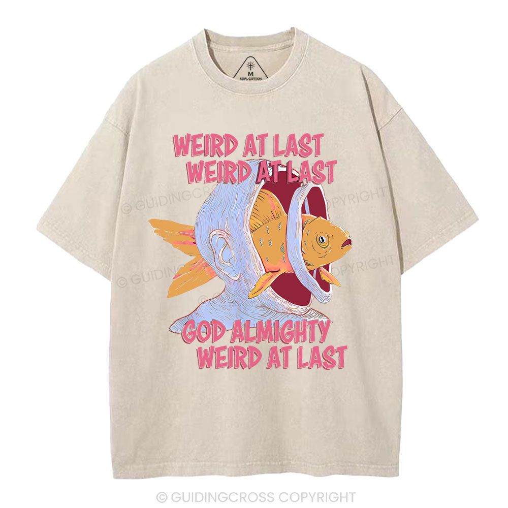 Weird At Last God Almighty Weird At Last Shirt Christian Washed T-Shirt