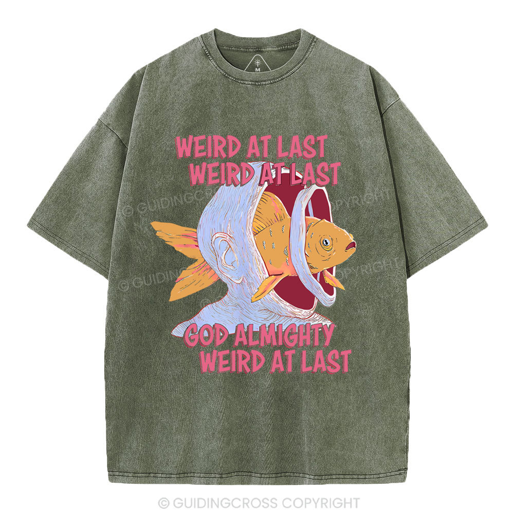 Weird At Last God Almighty Weird At Last Shirt Christian Washed T-Shirt