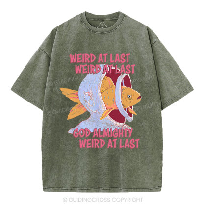 Weird At Last God Almighty Weird At Last Shirt Christian Washed T-Shirt