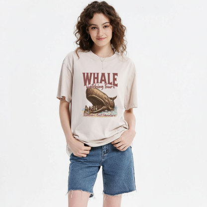 Whale Watching Tours Ninever's Best Adventure Christian Washed T-Shirt