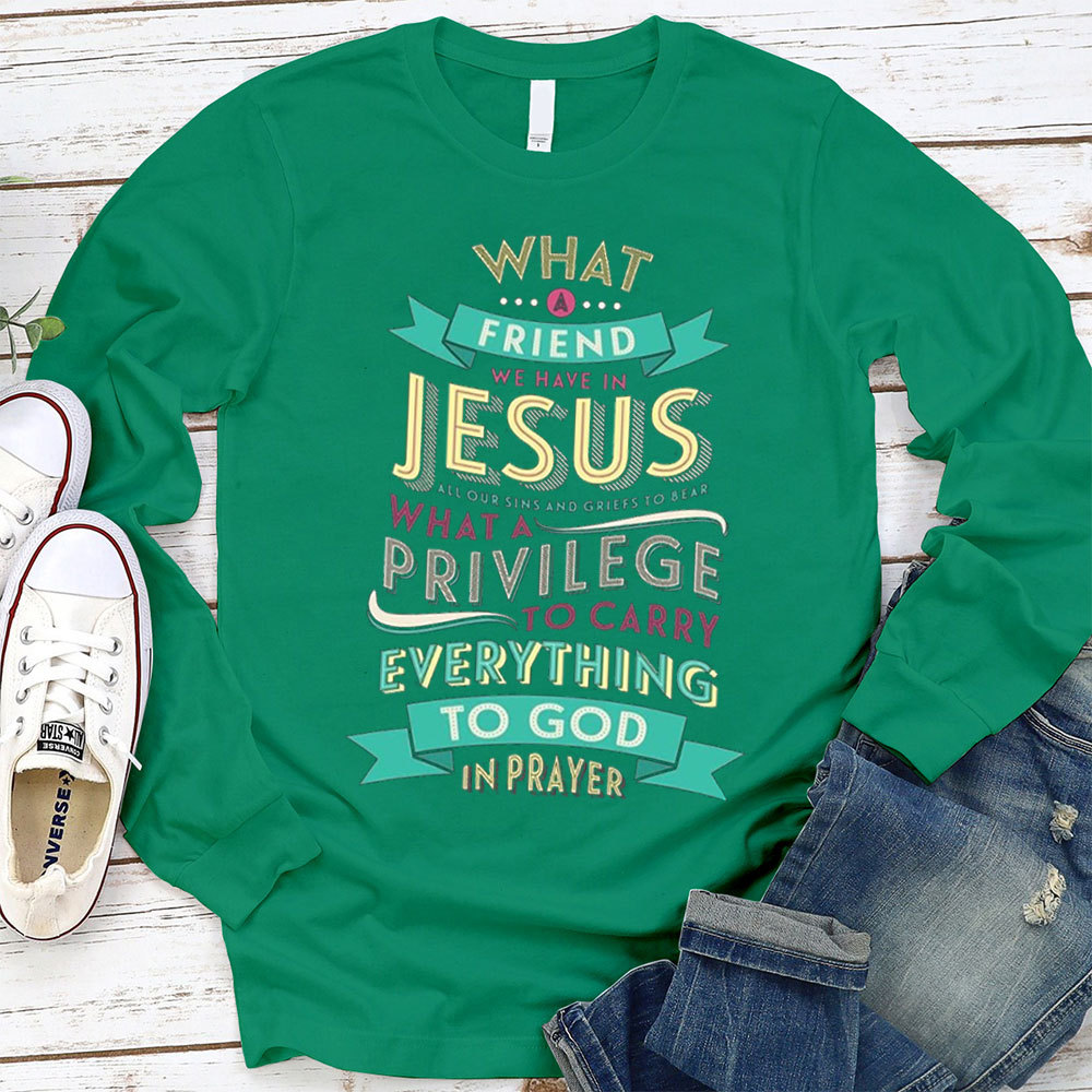 What A Friend Christian Christmas Long Sleeve T-Shirt