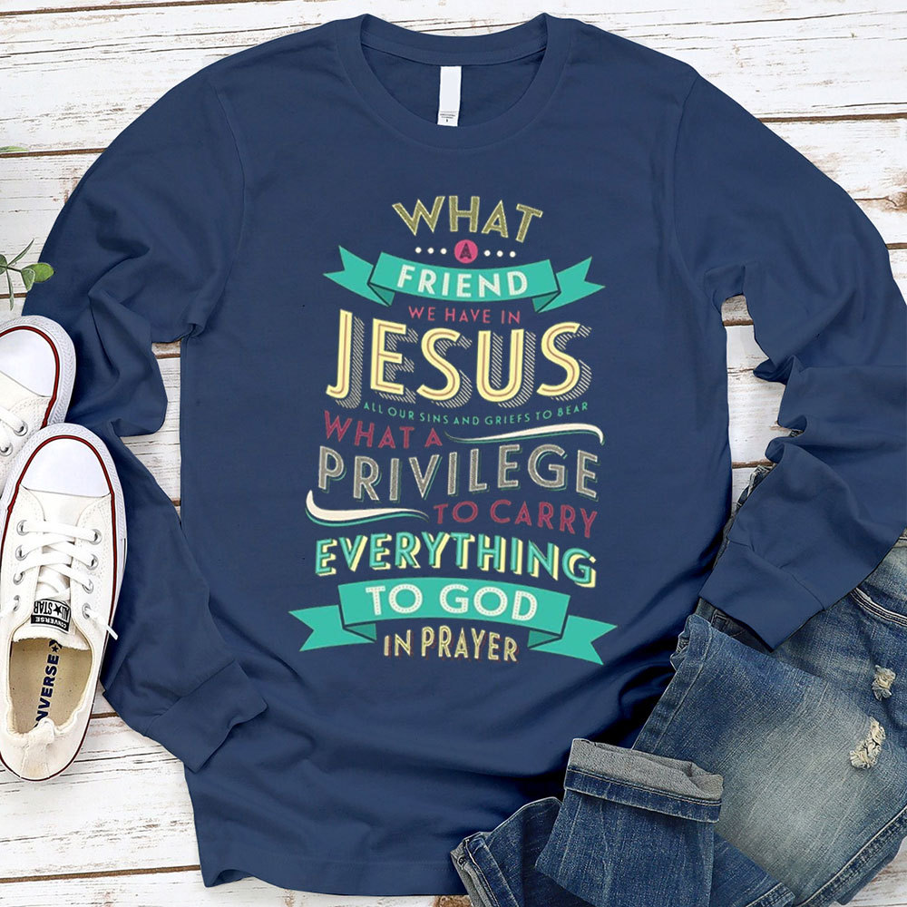 What A Friend Christian Christmas Long Sleeve T-Shirt
