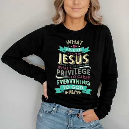 What A Friend Christian Christmas Long Sleeve T-Shirt