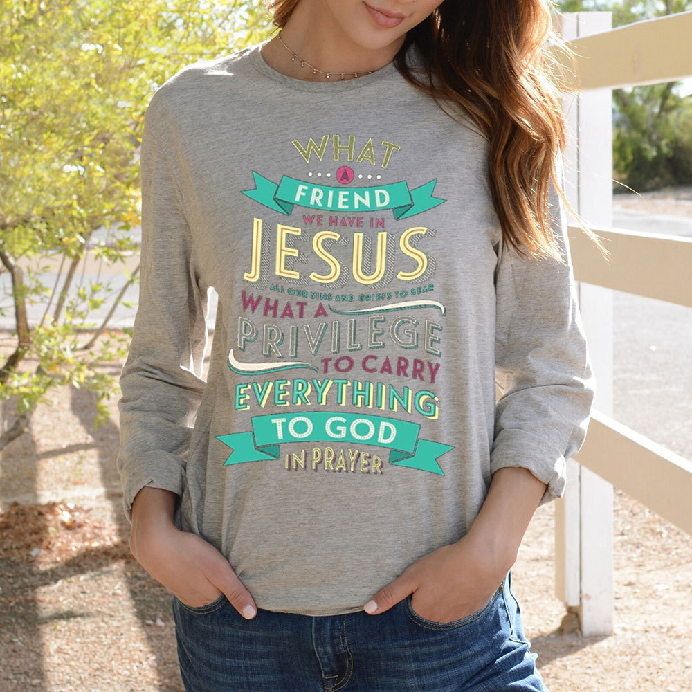 What A Friend Christian Christmas Long Sleeve T-Shirt
