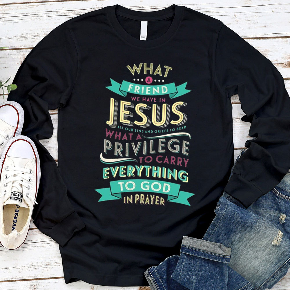 What A Friend Christian Christmas Long Sleeve T-Shirt