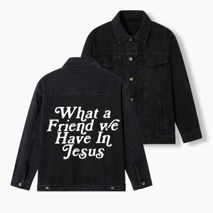 What A Friend We Have In Jesus Christian Denim Jacket