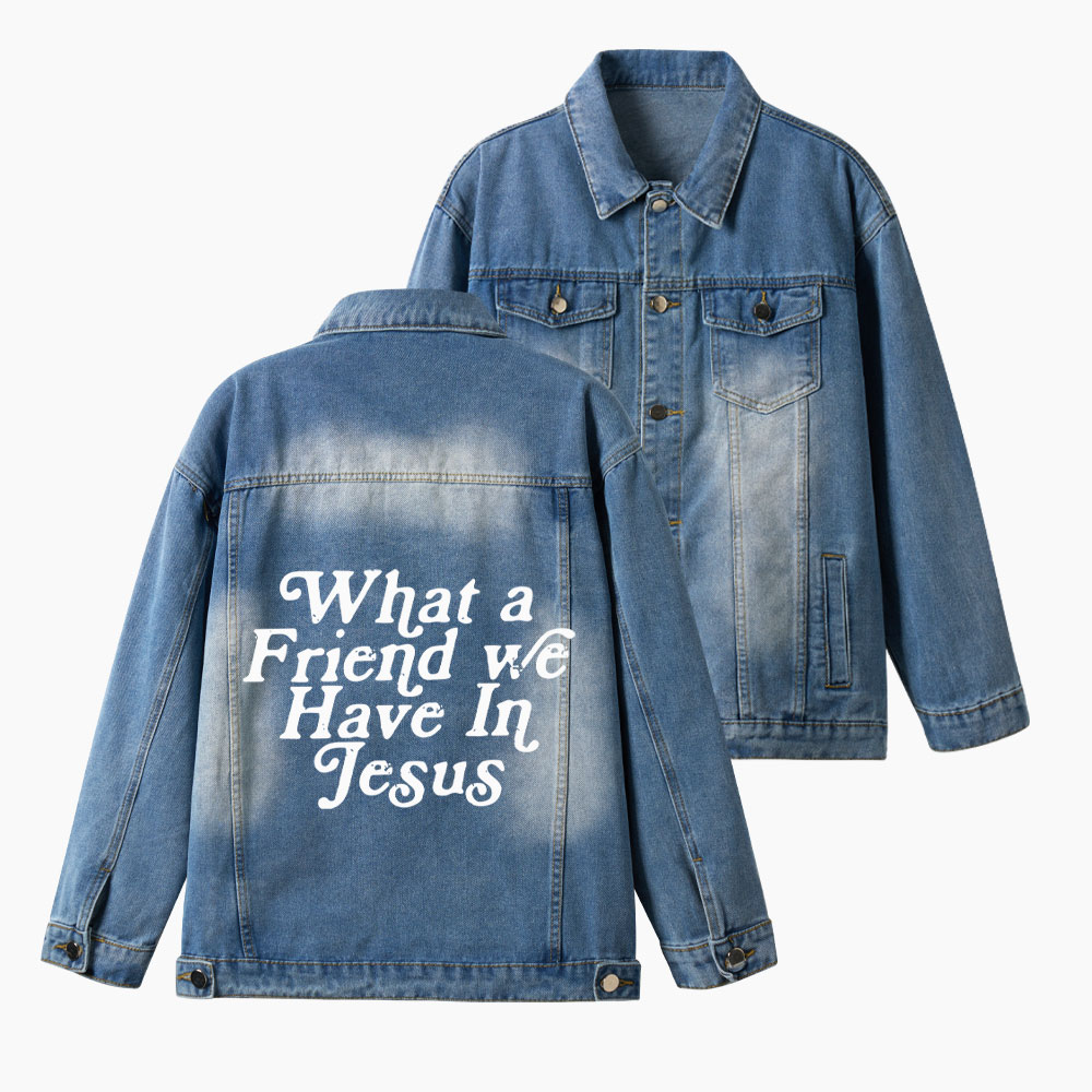 What A Friend We Have In Jesus Christian Denim Jacket