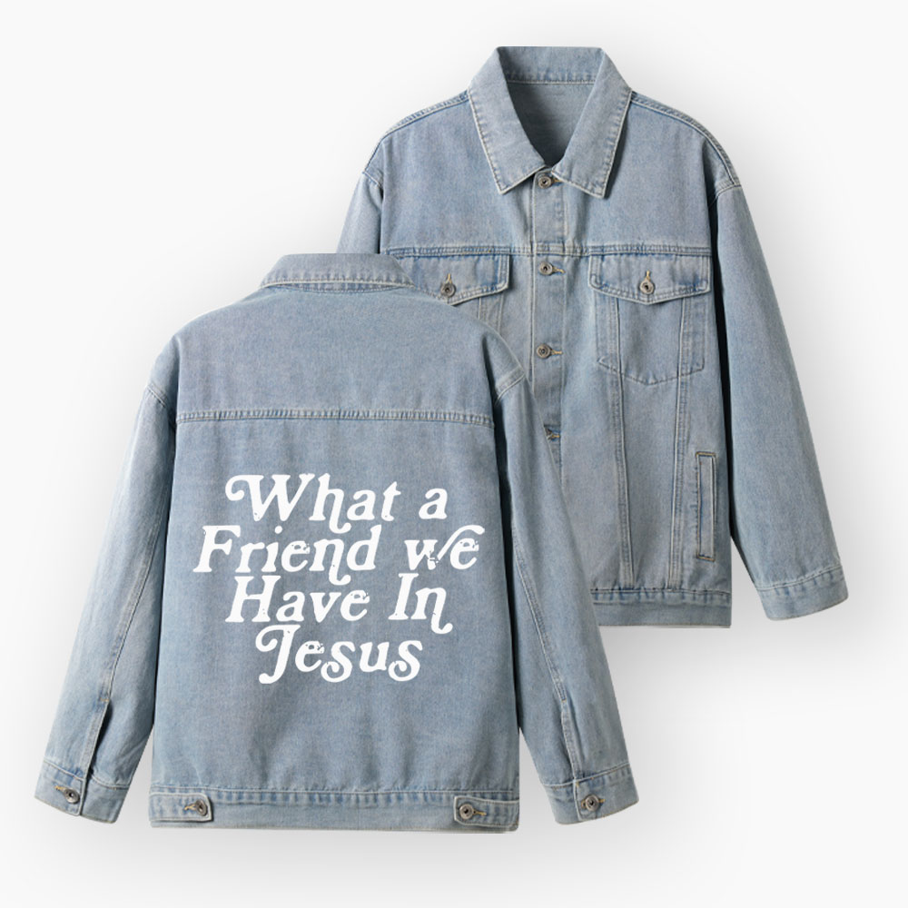 What A Friend We Have In Jesus Christian Denim Jacket
