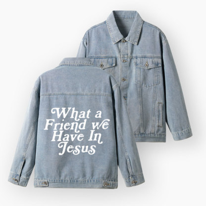 What A Friend We Have In Jesus Christian Denim Jacket