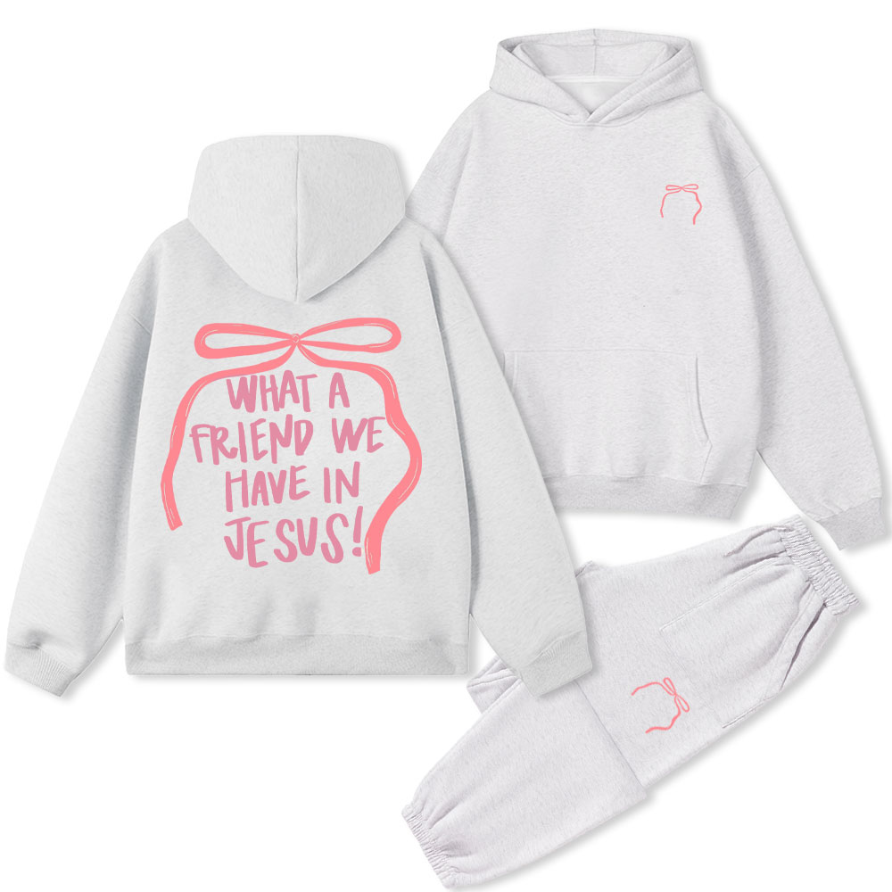 What A Friend We Have In Jesus Christian Premium Fleece Hoodie Set