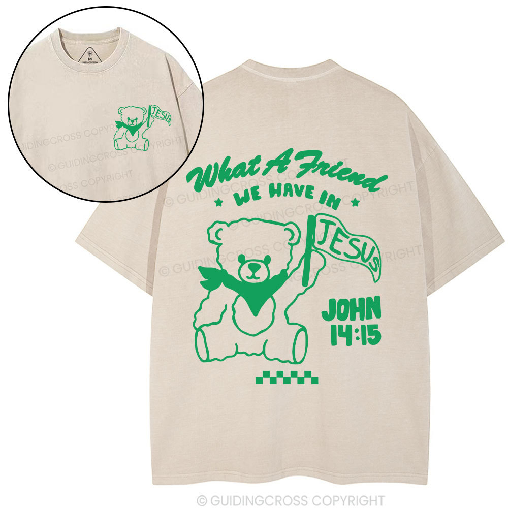 Double-sided sample washed T-Shirt Sale - GuidingCross