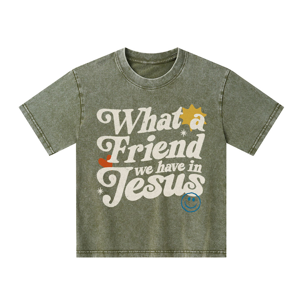 What Friend We Have In Jesus Christian Washed Kid T-Shirt